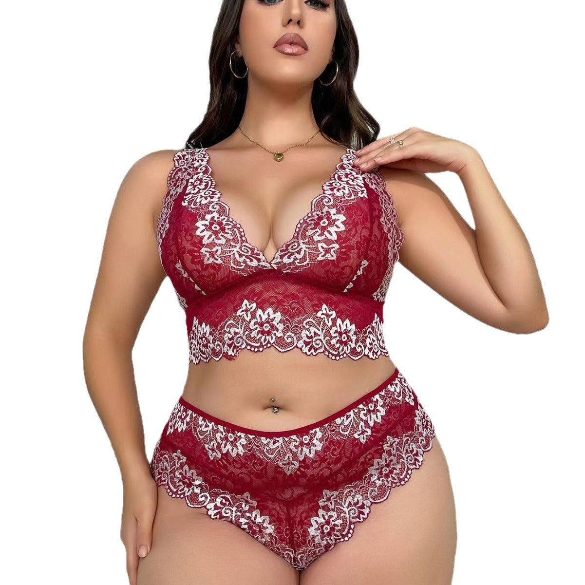 Sous vêtement femme en dentelle grande taille
