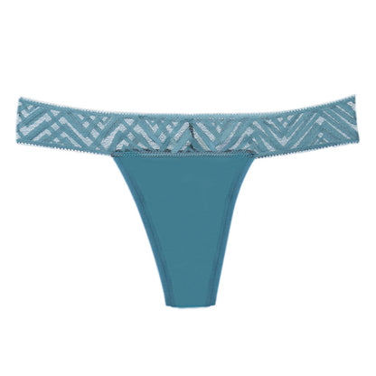 String dentelle grande taille bleu