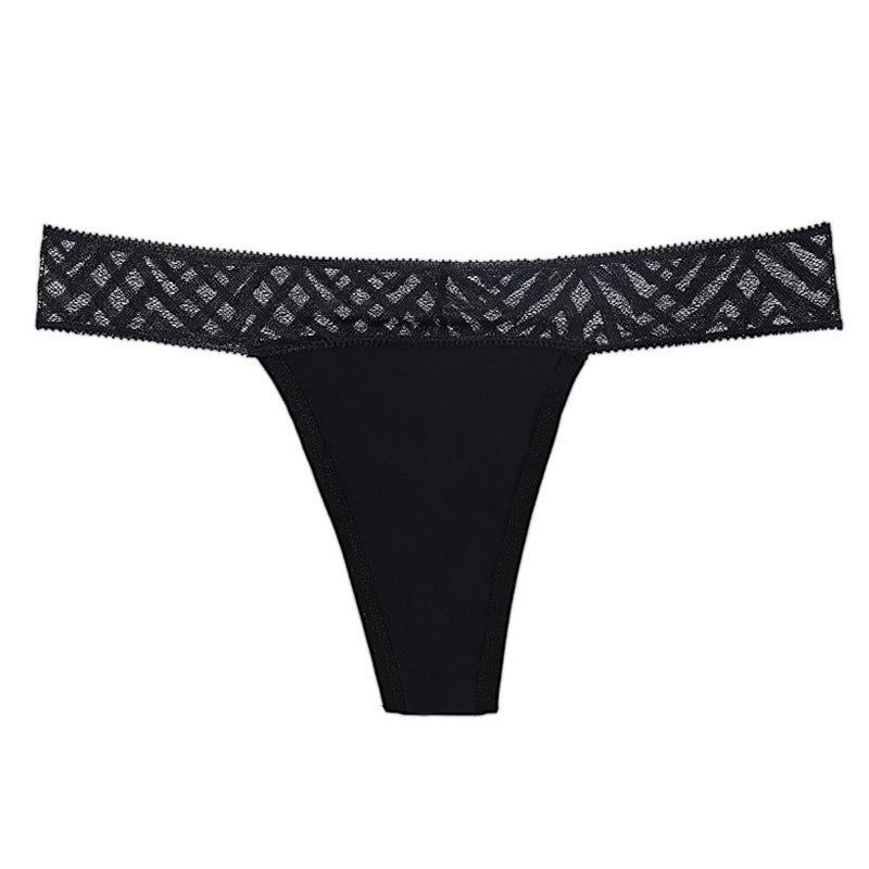 String dentelle grande taille noir