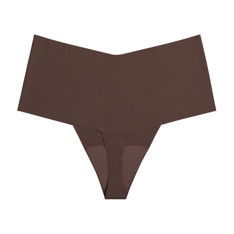 String taille haute grande taille marron