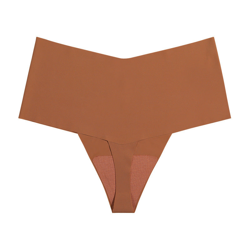 String taille haute grande taille marron clair