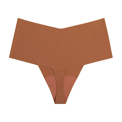 String taille haute grande taille marron clair
